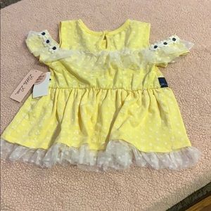 Little Lass peekaboo shoulder top